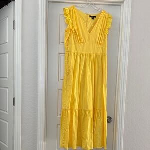 Maggy London Sunny Yellow Midi Dress